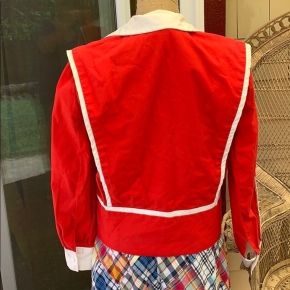 ❤️Abrizzi Vintage jacket 8/10 red white coat 80's - Picture 9 of 11